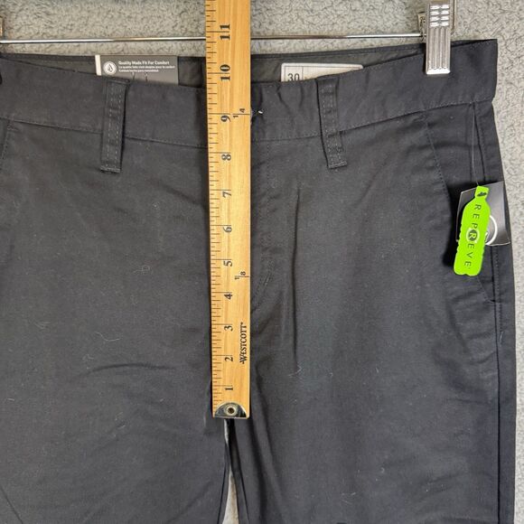 S‎ Volcom Pants Mens 30x30 Black Frickin Chino Modern Straight Skate Surf NEW - Picture 6 of 12